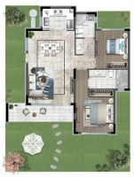 南通史上最小88㎡中式合院,圆梦蓝城桃李春风田园生活!