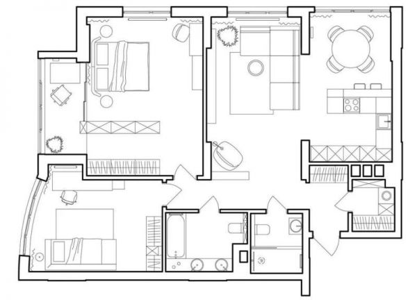 125㎡ 卧室这样的规划，空间设计出来