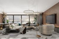 深圳兰江山第260平装修方案现代奢华风-德派装饰