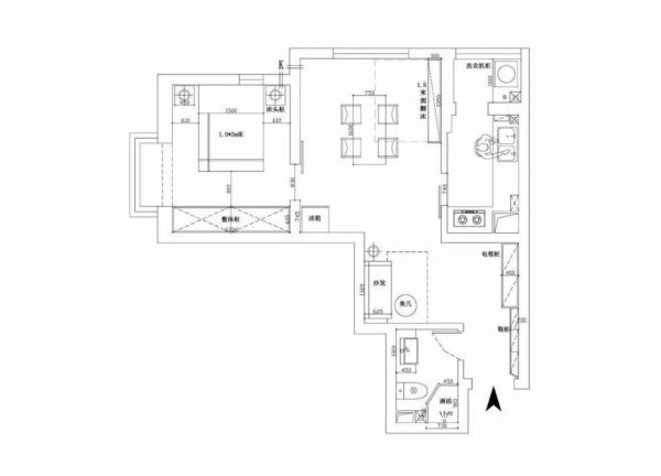 47㎡loft公寓，卡座餐厅和楼梯下的收纳超