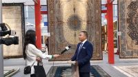 天匠手工真丝地毯惊艳亮相青海藏毯展