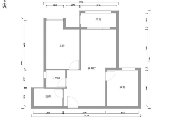 现代简约二居室