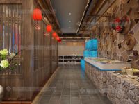 青岛软件园祥口福酒店餐厅中式风格实景