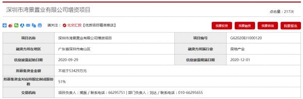 招商蛇口拟为深圳湾景置业增资 出让其51%股权 募资不低于5.3亿元-中国网地产