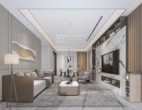 现代简约风银湖蓝山89㎡软装设计案例-德派装饰