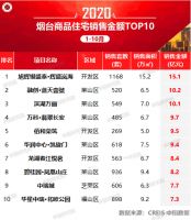 2020年1-10月烟台房地产企业销售业绩排行榜