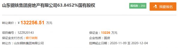 山东钢铁集团拟20.7亿元转让房地产公司100%股权-中国网地产