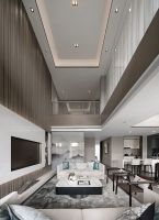 雅宅典范|贵阳融创九樾府顶楼复式现代极简风装修设计案例参考