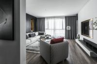 100㎡黑白灰现代风,干净且亮堂舒适丨成都装修设计