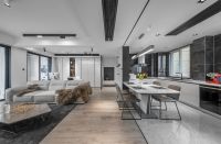 180㎡改善型住宅,时尚的现代风,质感又利索丨成都装修设计