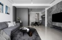 成都100平的现代风装修设计,线性的流动让空间予取予求