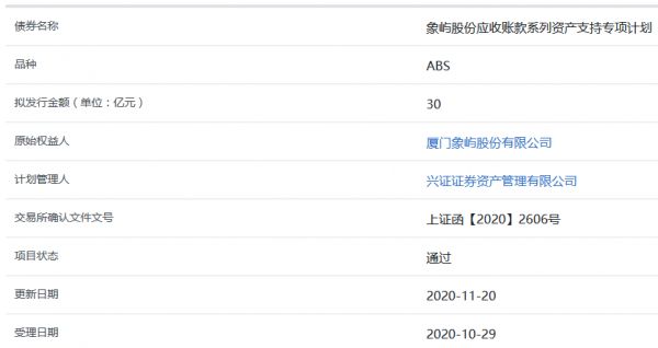 厦门象屿30亿元应收账款ABS获上交所审核通过-中国网地产