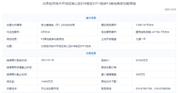 21.47亿！北京挂牌三宗多功能用地