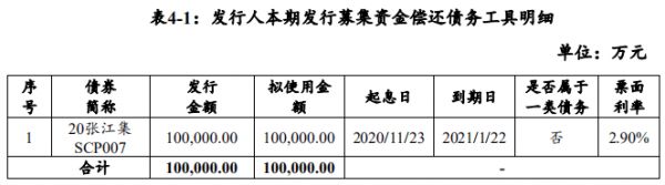 上海张江：拟发行10亿元超短期融资券 用于偿还即将到期的债务-中国网地产