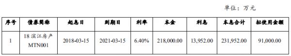 滨江集团：拟发行9.1亿元中期票据 用于偿还债务融资工具-中国网地产