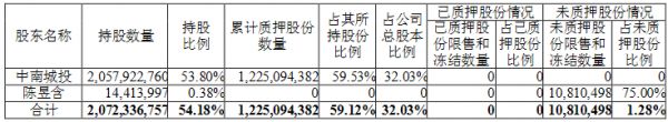 中南建设：中南城投质押4331.8万股公司股份 占总股本的1.13%-中国网地产