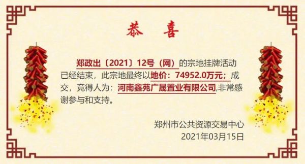 鑫苑集团成功摘得郑政出[2021]12号土地-中国网地产