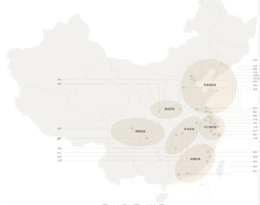 图：金辉全国区域布局