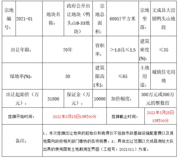 新鸿隆祥4.71亿元竞得温州市文成县一宗住宅用地 溢价率48.11%-中国网地产