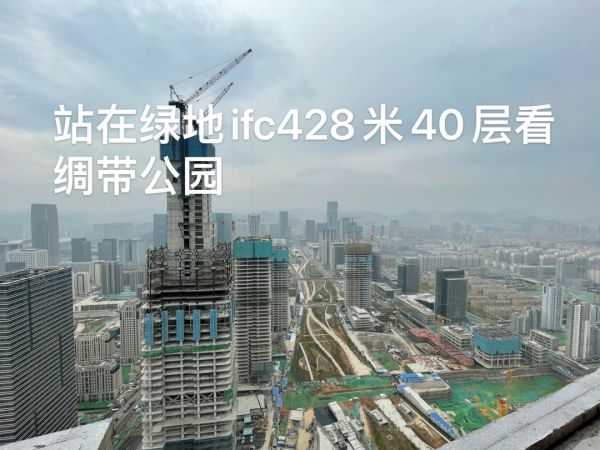 站在CBD之心428米的齐鲁之巅绿地IFC高瞰春色-中国网地产