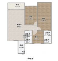 85㎡刚需户型 黑白灰 演绎简约有度的新时尚家居!