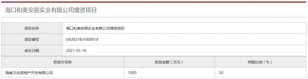 万科1000万元入股中国交建海口公司 持股50%-中国网地产