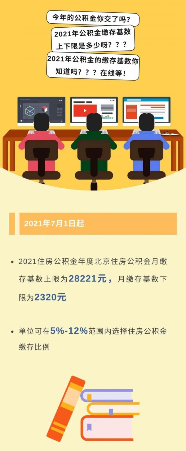 北京2021年度公积金缴存基数上下限 缴存基数上限为28221元