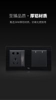 雅点联体开关力推新品:拉丝黑开关