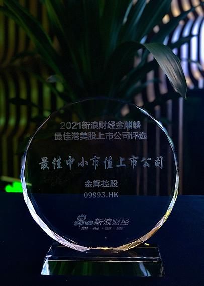金辉控股荣膺“最佳中小市值上市公司”