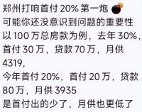 利好刚需改善的政策频出，郑州20%首付为什么会被叫停？
