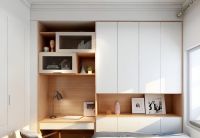 家里太小没有书房？在卧室衣柜里挤出一张书桌