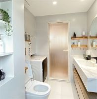 4㎡卫生间装修成“奶油白”色 真的太惊艳了