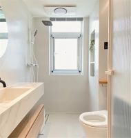 4㎡卫生间装修成“奶油白”色 真的太惊艳了