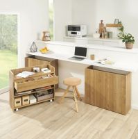 岛台厨房收纳设计 外侧增加柜子灵活又实用