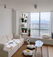 32㎡LOFT装修案例 将蜗居装修成奶白色调