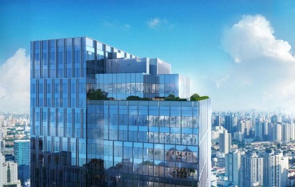 【图6：吉宝静安中心（PAC）顶层露台 效果图】