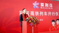 打造国民品牌 紫荆花第二辆高铁冠名品牌专列在深圳启航