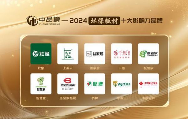 硬核实力派∣华森王板材荣获2024中品榜“环保板材十大品牌”