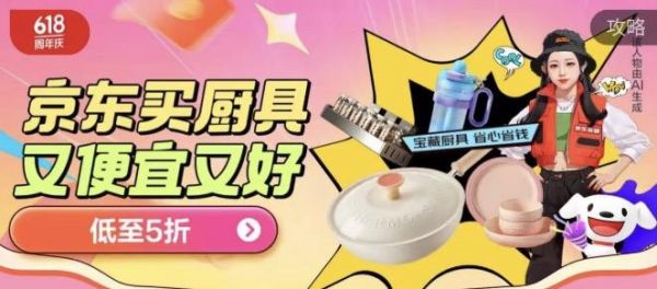 京东618又便宜又好 搜“厨具618”清凉好物低至5折