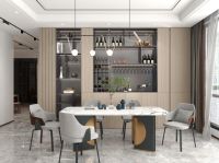 好物驾到丨领尚湖光系列餐边柜，优雅线条勾勒品质生活