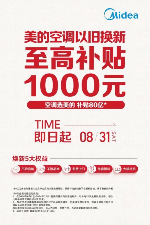 以旧换新政策再迎新利好，美的空调助推家电市场绿色升级