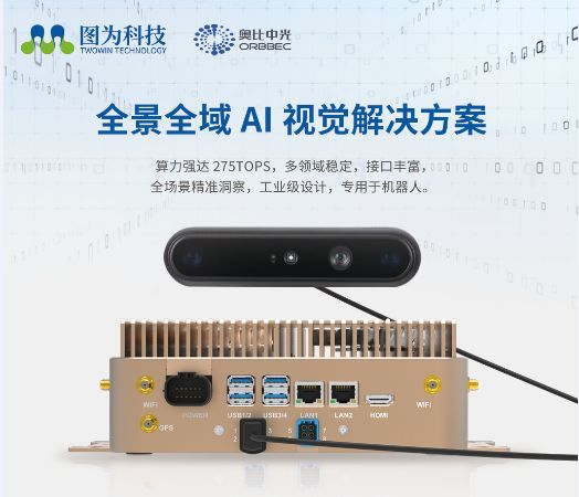 图为科技与奥比中光强强联手，打造机器人专用的全景全域AI视觉解决方案