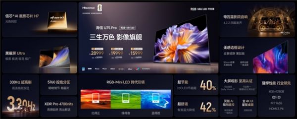 海信U7S Pro双芯+黑曜屏杀疯了!海信RGB-Mini LED三旗舰锁死高端电视圈
